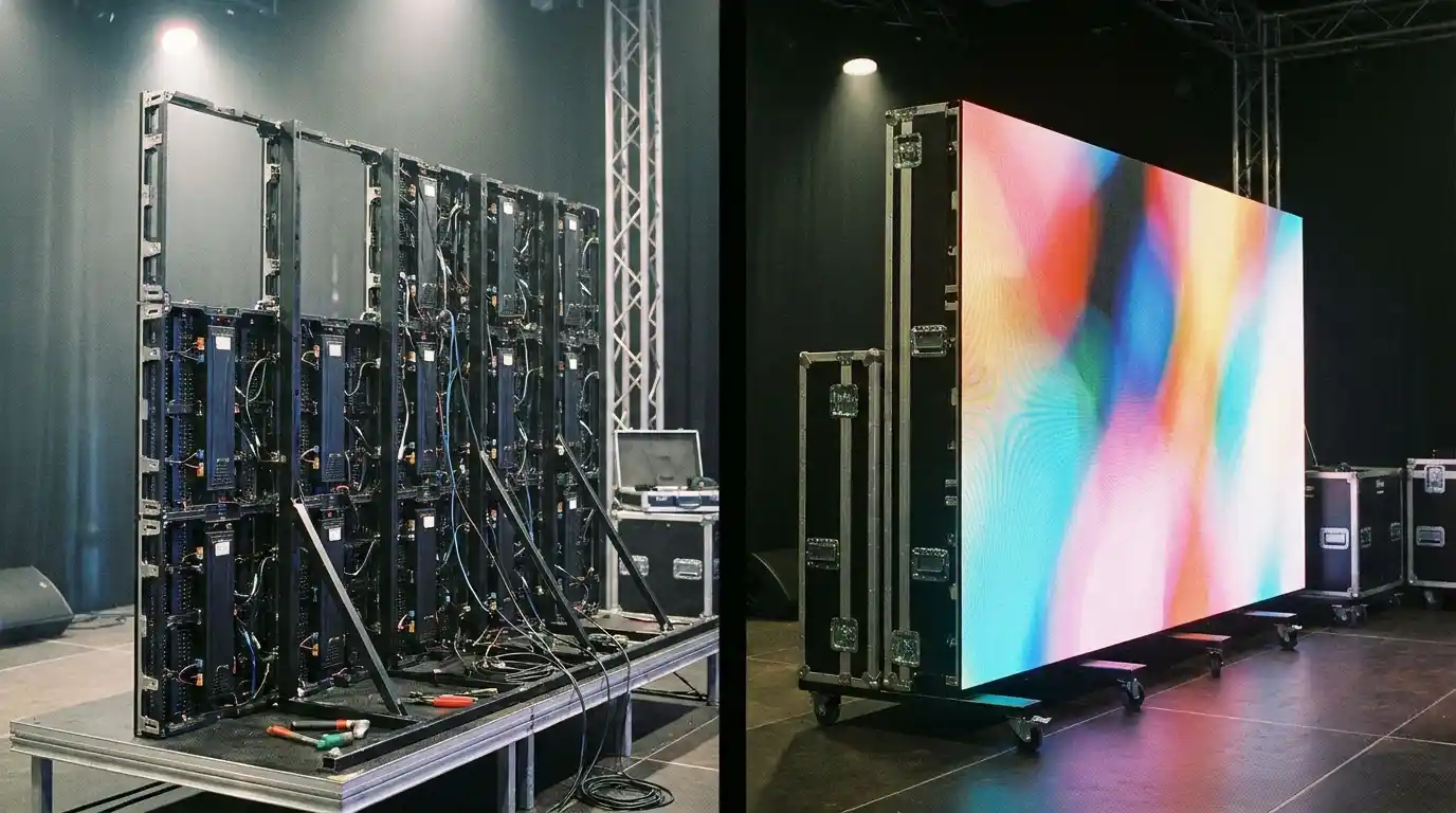 Videotron modular dan portable untuk kebutuhan panggung event