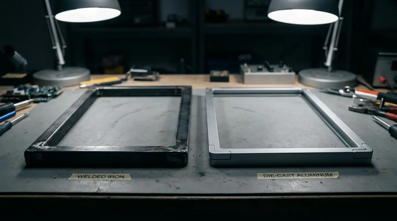Perbandingan kabinet videotron besi dan die-cast aluminum