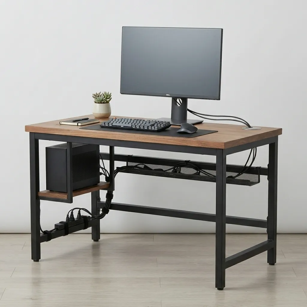 Meja komputer workstation dengan partisi untuk ruang kerja staff instansi