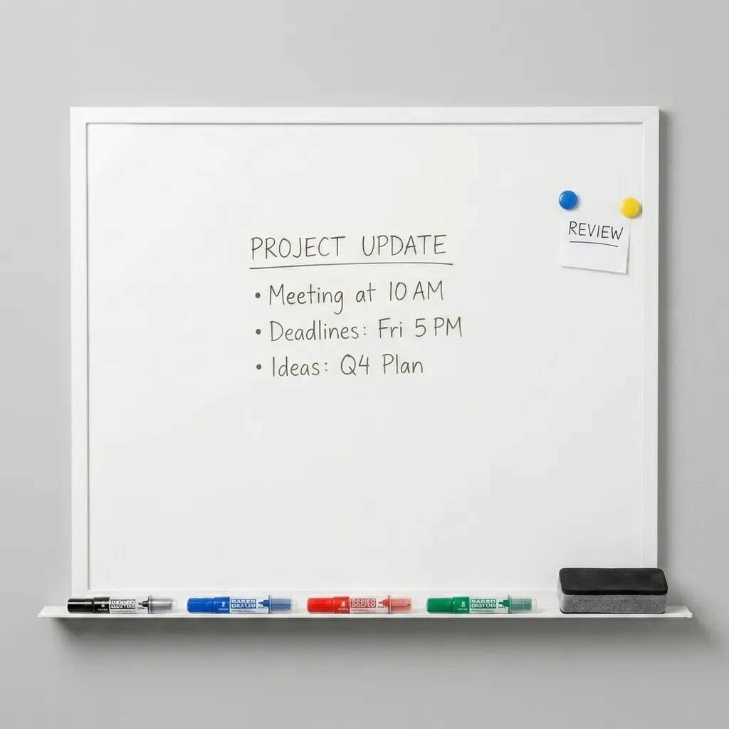 Papan tulis whiteboard magnetik gantung dan berdiri untuk ruang kelas dan rapat instansi
