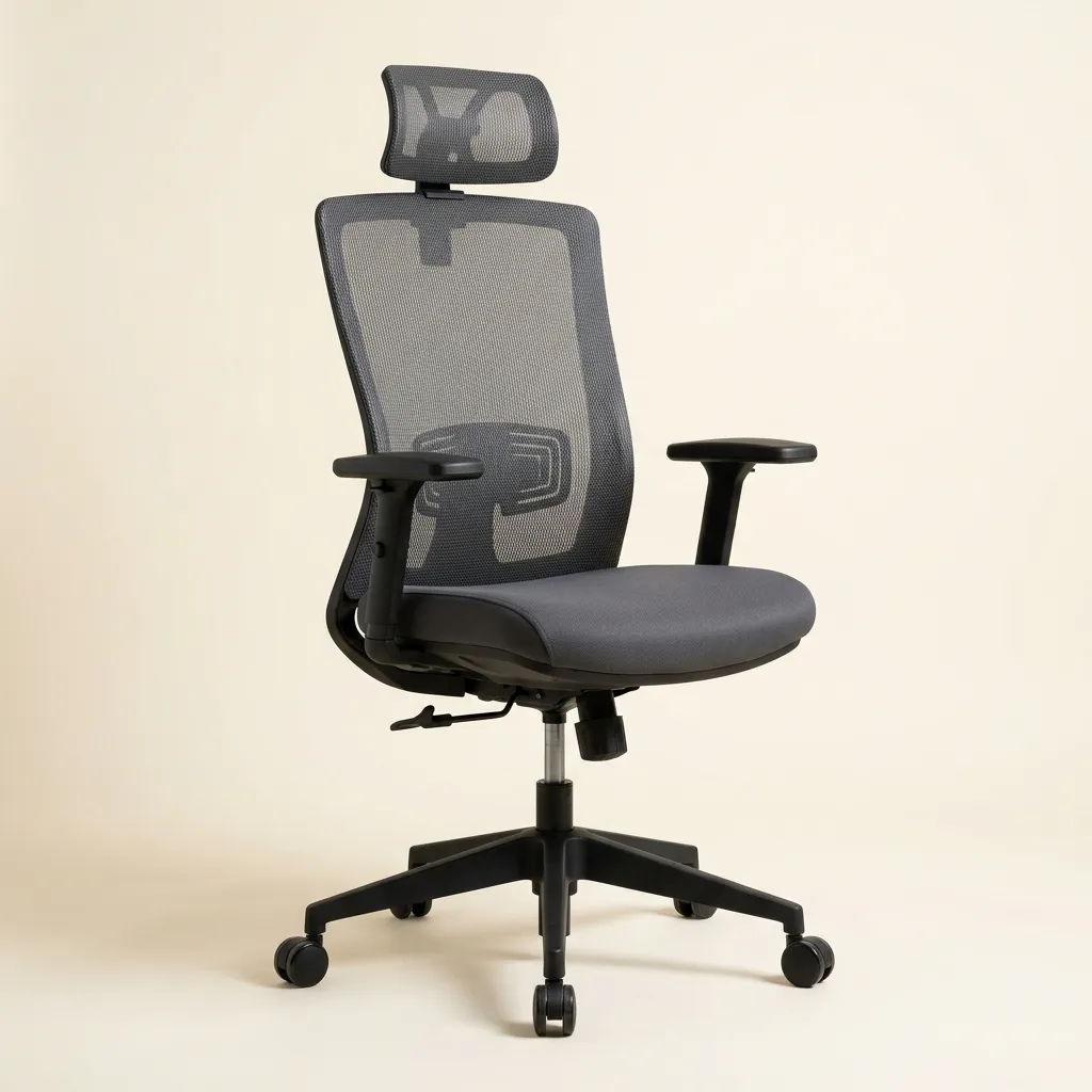 Kursi kantor ergonomis sandaran mesh breathable adjustable