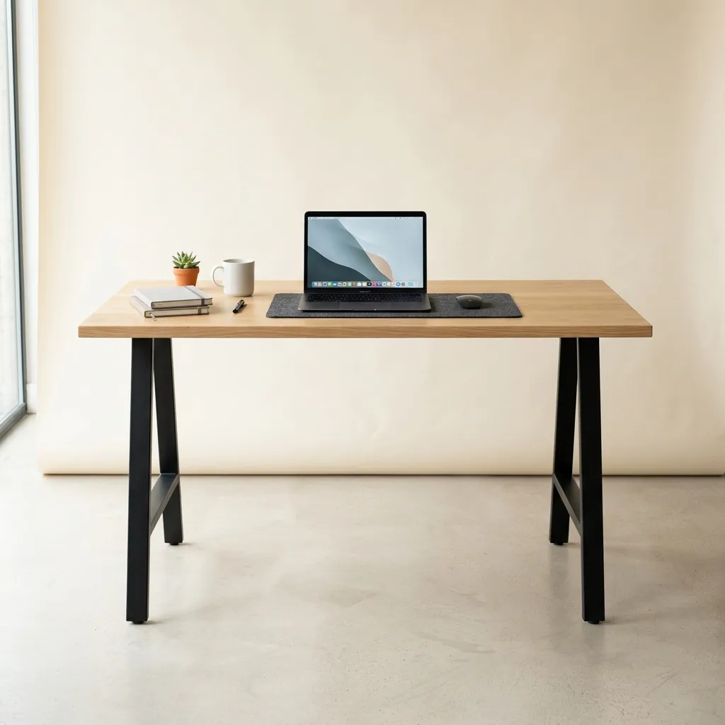 Meja kantor minimalis kayu cocok untuk ruang kerja modern